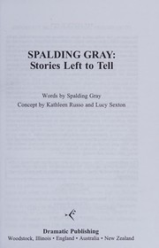 Cover of Spalding Gray by Spalding Gray