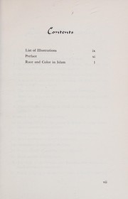 Front cover of Race and color in Islam by Bernard Lewis