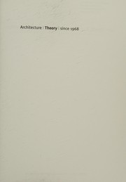 Cover of Architecture theory since 1968 by K. Michael Hays