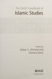 Cover of SAGE Handbook of Islamic Studies by Akbar S. Ahmed