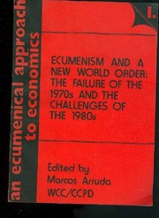 Front cover of Ecumenism and a new world order by World Council of Churches. Advisory Group on Economic Matters.
