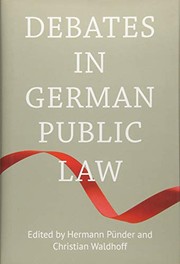 Front cover of Debates in German Public Law by Hermann Pünder