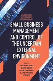 Front cover of Small Business Management and Control of the Uncertain External Environment by Konstantinos Biginas