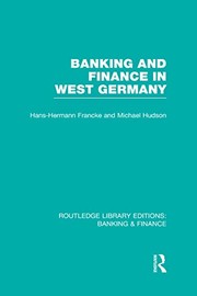 Cover of Banking and Finance in West Germany (Rle Banking and Finance) by Hans-Hermann Francke