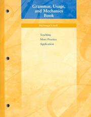 Front cover of Grammar, Usage, and Mechanics Book (Language of Literature, Grade 6) by Unknown