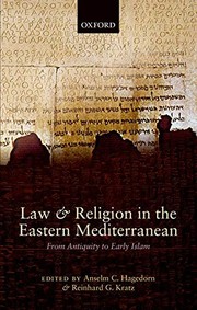 Front cover of Law and Religion in the Eastern Mediterranean by Anselm C. Hagedorn