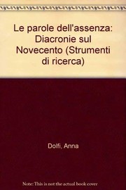 Front cover of Le parole dell'assenza by Anna Dolfi