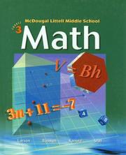 Cover of McDougal Littell Middle School Math by Lee Stiff