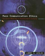 Cover of Mass communication ethics by Larry Z. Leslie