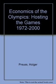Front cover of Economics of the Olympic Games by Holger Preuss