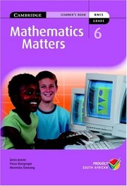 Cover of Mathematics Matters Grade 6 Learner's Book by Moeneba Slamang