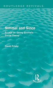 Cover of Simmel and Since by David Frisby