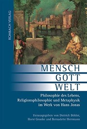 Front cover of Mensch, Gott, Welt by Horst Gronke