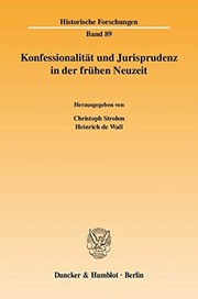 Front cover of Konfessionalität und Jurisprudenz in der frühen Neuzeit by Christoph Strohm