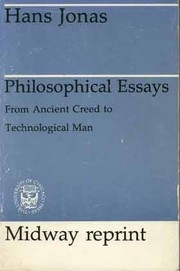 Cover of Philosophical essays by Hans Jonas