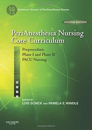 Front cover of Perianesthesia nursing core curriculum by American Society of PeriAnesthesia Nurses.