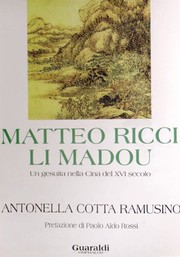 Front cover of Matteo Ricci Li Madou by Antonella Cotta Ramusino