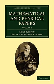 Cover of Mathematical and Physical Papers by William Thomson