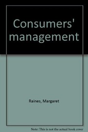 Cover of Consumers' management by Margaret Raines