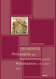 Cover of Grundriss Philosophie des Humanismus und der Renaissance (1350-1600) by Thomas Leinkauf