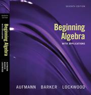 Front cover of Beginning algebra with applications by Richard N. Aufmann