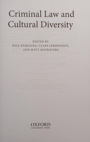 Cover of Criminal Law and Cultural Diversity by Will Kymlicka