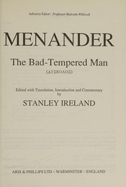 Cover of The bad-tempered man by Menander of Athens