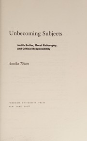 Front cover of Unbecoming subjects by Annika Thiem
