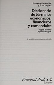 Cover of Diccionario de términos económicos, financieros y comerciales by Enrique Alcaraz Varó