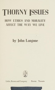 Cover of Thorny issues by Langone, John