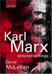 Cover of Selected writings by Karl Marx