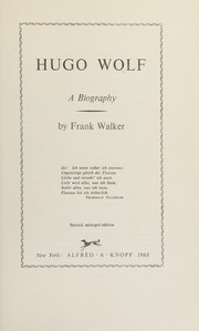 Cover of Hugo Wolf by Walker, Frank