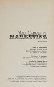 Front cover of Your career in marketing by John Appleton Beaumont