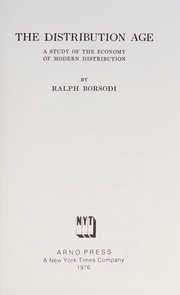Cover of The distribution age by Ralph Borsodi