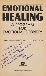 Front cover of Emotional healing by Karen Paine-Gernée
