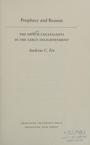 Cover of Prophecy and Reason by Andrew C. Fix