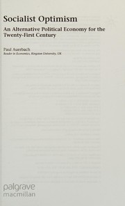 Cover of Socialist optimism by Paul Auerbach