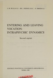 Cover of Entering and leaving vocation by Luigi M. Rulla