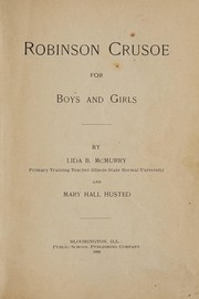 Front cover of Robinson Crusoe for boys and girls by Lida B. McMurry