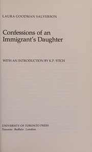 Front cover of Confessions of an immigrant's daughter by Laura Goodman Salverson