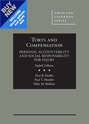 Cover of Torts and Compensation by Dan Dobbs