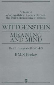 Cover of Wittgenstein by Peter Hacker