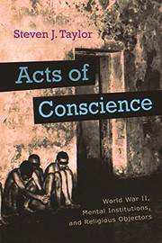 Front cover of Acts of conscience by Steven J. Taylor