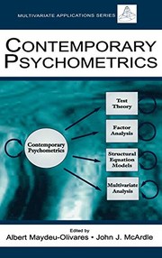 Front cover of Contemporary psychometrics by Roderick P. McDonald