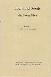 Cover of Highland songs of the Forty-five by John Lorne Campbell
