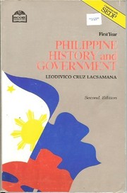 Front cover of Philippine history and government by Leodivico Cruz Lacsamana