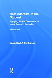 Cover of Best Interests of the Student by Jacqueline A. Stefkovich