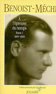 Cover of A l'épreuve du temps by Benoist-Méchin