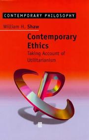 Cover of Contemporary ethics by William H. Shaw