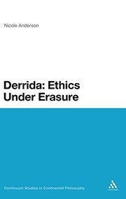 Cover of Derrida by Nicole Anderson